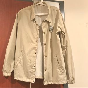 Skate warehouse beige windbreaker jacket